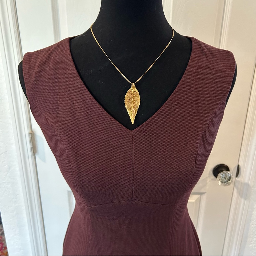 White House Black Market Maroon Dress - Picture 2 of 7